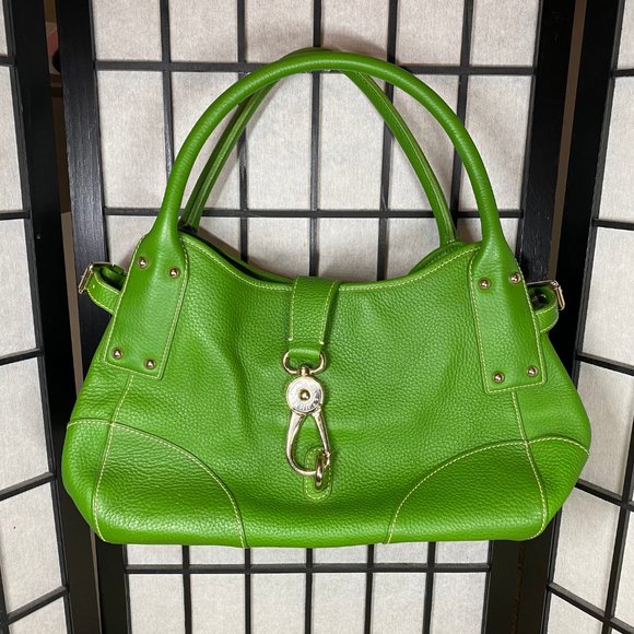 Dooney & Bourke Logo Lock Shoulder Bag Green NWOT - Picture 3 of 16